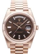 Rolex Herreklokke 228235-0003 Day-Date 40 Brun/18 karat rosé gull