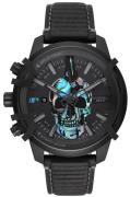 Diesel Herreklokke DZ4576 Griffed Sort/Lær Ø48 mm