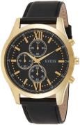 Guess Herreklokke W0876G5 Sort/Lær Ø44 mm