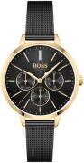 Hugo Boss Dameklokke 1502601 Symphony Sort/Stål Ø38 mm