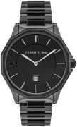 Cerruti Herreklokke CRA29703 Sort/Stål Ø45 mm