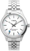 Timex Dameklokke TW2U23400D7 Hvit/Stål Ø34 mm