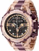 Invicta Herreklokke 35391 Subaqua Sort/Rose-gulltonet stål Ø54 mm