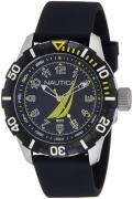 Nautica Herreklokke NAI08513G Analog Sort/Gummi Ø44 mm