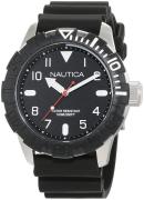 Nautica Herreklokke NAD09519G Sort/Gummi Ø44 mm