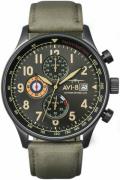 AVI-8 Herreklokke AV-4011-0E Hawker Hurricane Grå/Lær Ø42 mm