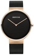 Bering Dameklokke 14539-166 Classic Sort/Stål Ø39 mm