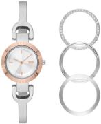 DKNY Dameklokke NY6640SET City Link Hvit/Stål Ø26 mm