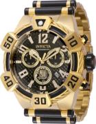 Invicta Herreklokke 40427 Jason Taylor Sort/Gulltonet stål Ø52 mm