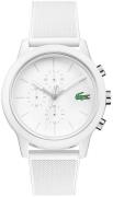 Lacoste 12.12 Herreklokke 2010974 Hvit/Gummi Ø44 mm