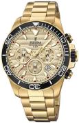 Festina Herreklokke F20364-1 Beige/Gulltonet stål Ø44.3 mm