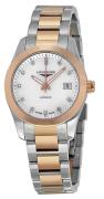 Longines Dameklokke L2.285.5.87.7 Conquest Ladies Hvit/18 karat rosé