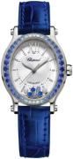 Chopard Dameklokke 275362-1003 Happy Sport Sølvfarget/Lær Ø29 mm