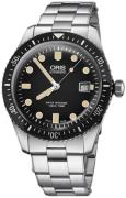 Oris Herreklokke 01 733 7720 4054-07 8 21 18 Diving Sort/Stål Ø42 mm