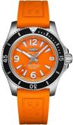 Breitling Dameklokke A17316D71O1S1 Superocean II 36 Orange/Gummi Ø36