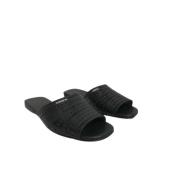 Pre-owned Alaïa-sandaler i svart skinn