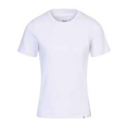 Hvit Økologisk Bomull Stretch T-skjorte