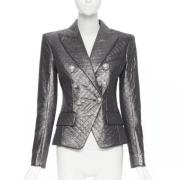 Pre-owned Balmain-jakke i sølvstoff