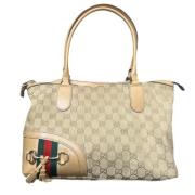 Pre-owned Beige Canvas Gucci veske