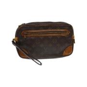 Pre-owned Brunt lerret Louis Vuitton Marly Dragonne