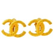 Pre-owned Gull gult gull Chanel øredobber