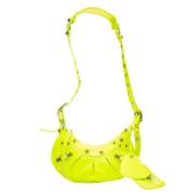 Pre-owned Gul skinn Balenciaga crossbody veske