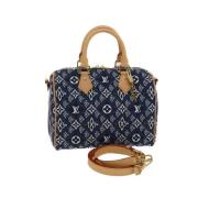 Pre-owned Blått lerret Louis Vuitton Speedy