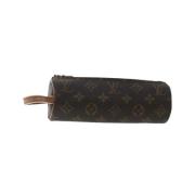 Pre-owned Brunt lerret Louis Vuitton-saken