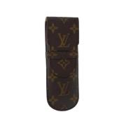 Pre-owned Brunt lerret Louis Vuitton-saken