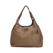 Pre-owned Metallic Leather Coach Tote