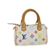 Pre-owned Hvitt lerret Louis Vuitton veske