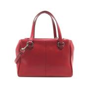 Pre-owned Red Leather Coach veske