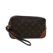 Pre-owned Brunt lerret Louis Vuitton Marly Dragonne