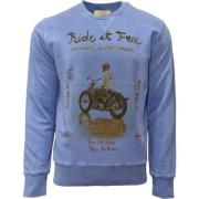 Vintage Blå Crew Neck Sweatshirt