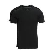 Crewneck T-Shirt 2-Pack, Høykvalitets bomull, Slim Fit, Punk stil