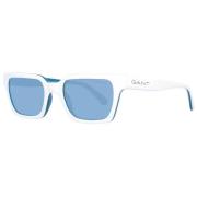 Hvite Rektangulære Solbriller for Menn
