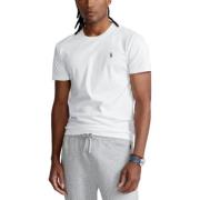Hvit T-skjorte med kort erm og luksuriøs bomullsfølelse