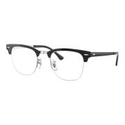 Sleek Black Silver Eyewear Frames