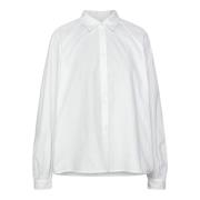 Hvit Tommy Hilfiger Org Solid Cotton Blouse Hvit Skjorte