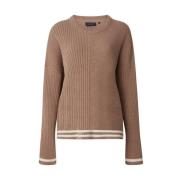 Multi Lexington Jasmine Cotton/Cashmere Striped Sweater Heavy Knit