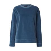 Blå Lexington Martha Organic Cotton Velour Sweatshirt Sweatshirt