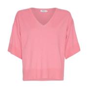 Eslina Rachelle 2/4 V Neck Pullover - Aurora Pink