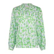 Grønn Frida Ruffle Bluse