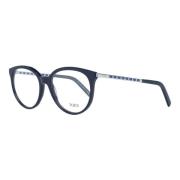 Blå Runde Optiske Briller for Kvinner