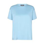 Blå Bomull T-Skjorte, Stil 146350
