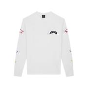 Hvit Bomullssweatshirt for Menn