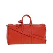 Pre-owned Rødt skinn Louis Vuitton Keepall