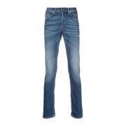 Slim-Fit Whiskered Jeans Oppgrader Samling
