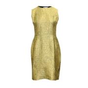 Pre-owned Metallisk stoff Oscar de la Renta kjole