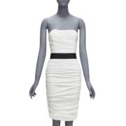 Pre-owned Hvit silke Dolce &; Gabbana kjole